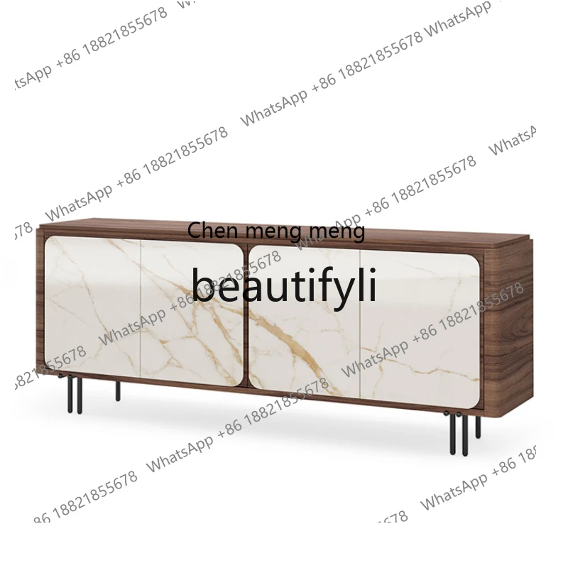 

Medieval entrance cabinet Italian light luxury dining living room is partitioned against the wall, solid wood storage cabinet