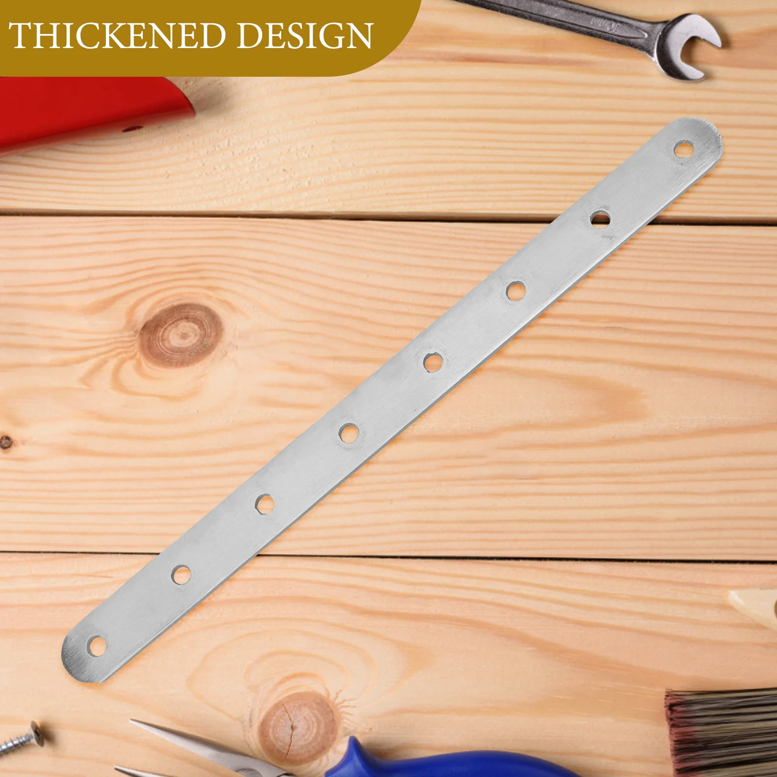 

2pcs Stainless Corner Brackets Straight Bracket 250x19mm 3mm Thick Flat Plates Wood Connection Hardware Accessories