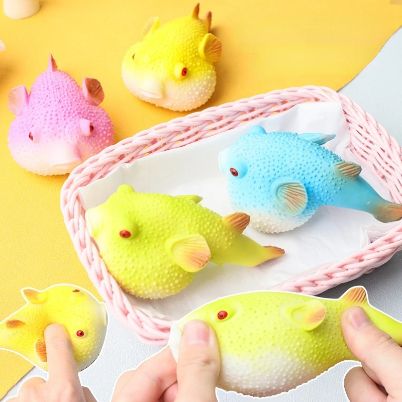 สัตว์น่ารักหยิกเพลงของเล่นปลารูปร่างความเครียดบีบของเล่นสําหรับเด็กผู้ใหญ่ Sensory Decompression ของเล่น