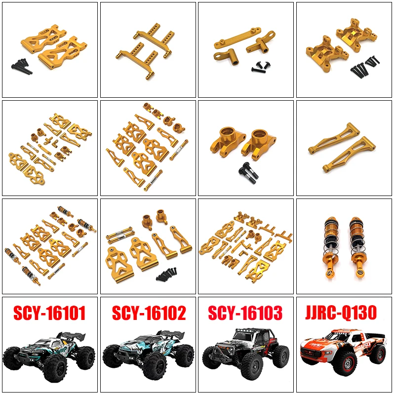 

SCY16101 16102 16103 16201 16101 Pro Радиоуправляемый автомобиль 1:16 Золото Модернизированные металлические запасные части Модель 4WD/Оригинальные запасные части 6312 6313 6314