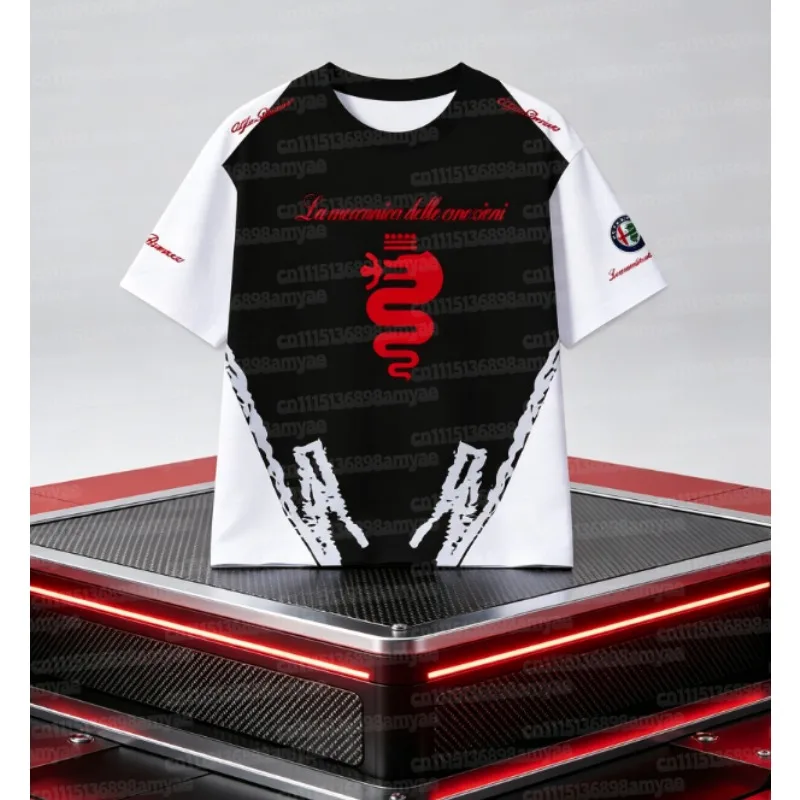 2026 Alpha Racing Fan T-shirt Breathable Speed Drying Outdoor Leisure Sports Family Top 3D Printed Fan Short Sleeve Top