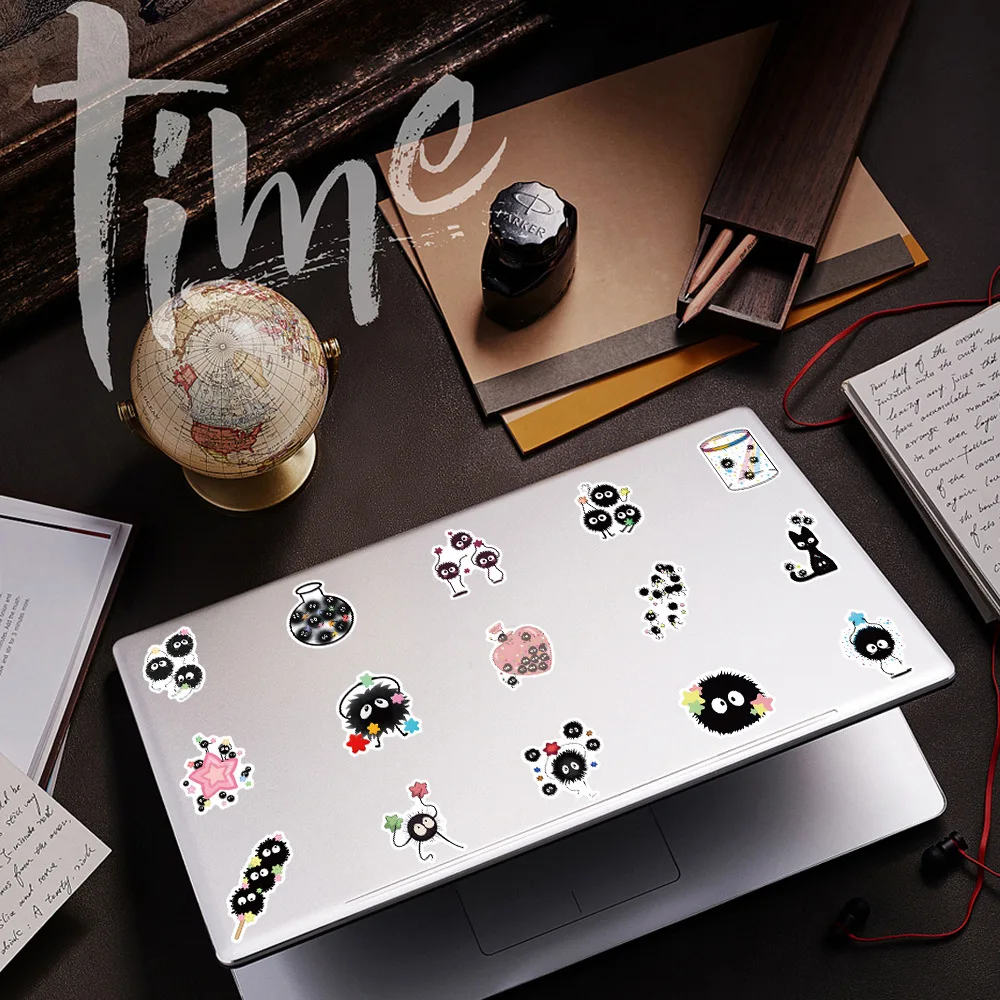 

54PCS Funny Soot Sprites Cartoon Cute Stickers DIY Water Cup Scrapbook Phone Case Guitar Creative Doodle Decal Toy Stickers