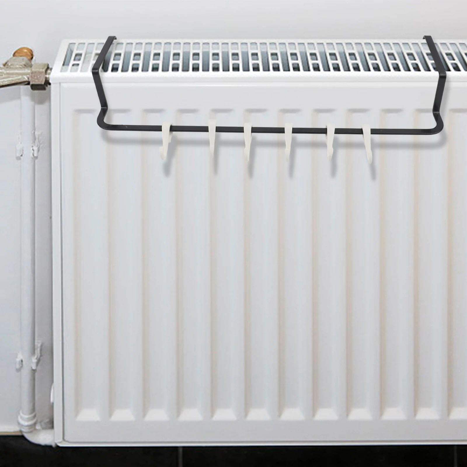 For Home Use For Towels And Clothes Storage Shelf Heating Rack Indoor Drying Organizing Essentials Convenient Hooks