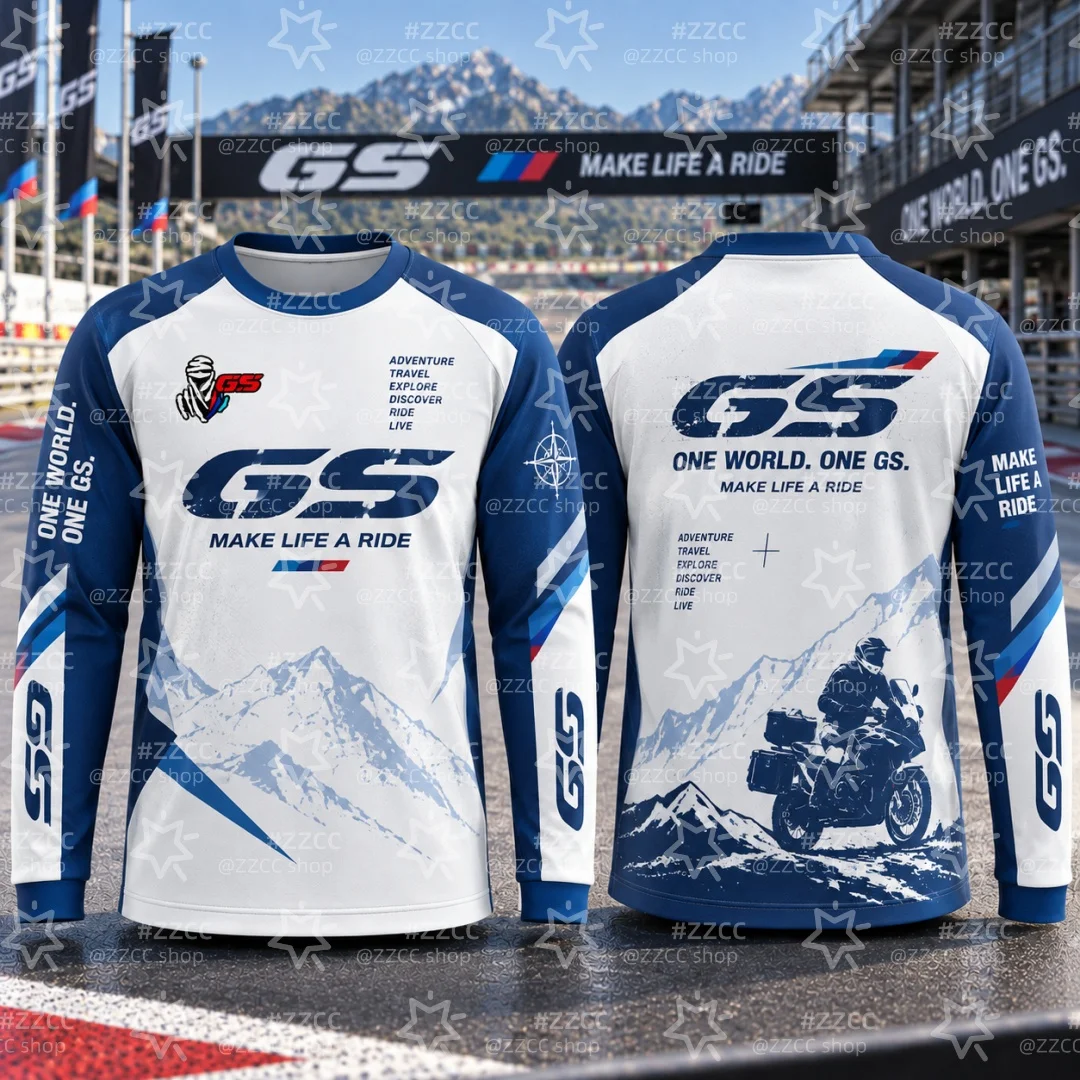 GS Adventure Motorcycle T‑Shirt Men Motorbike Jersey Make Life A Ride Off‑Road Motocross Biker Tops Unisex Rider Fan Casual Tee