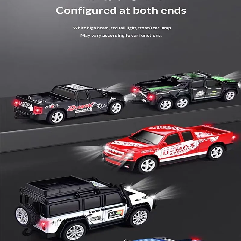 

Ultra small 1:64 mini alloy remote control off-road vehicle pickup truck high-speed racing toy car boy gift