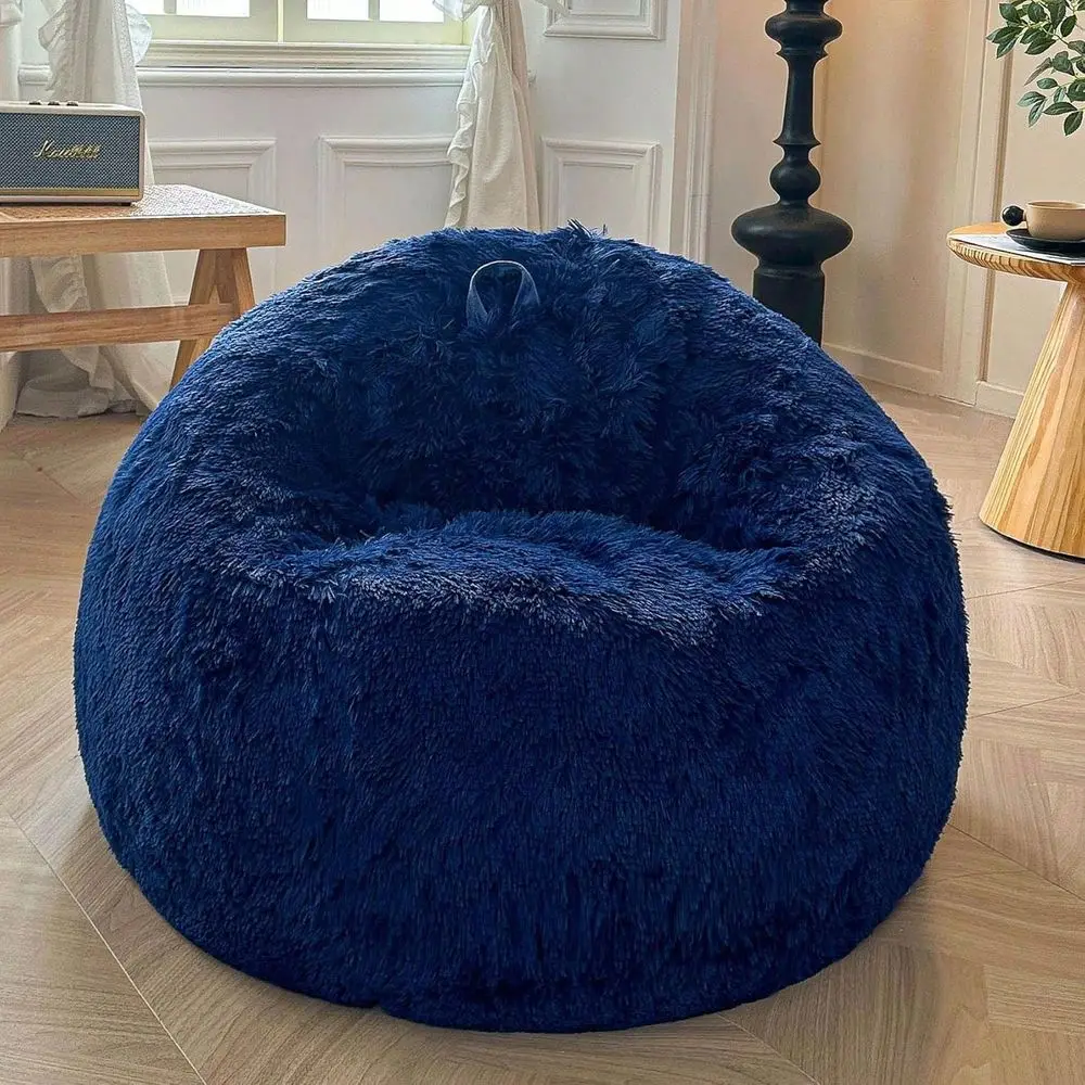 

Bean Bag Chair CoverNo Filler, Faux Fur Washable Soft Stuffed Animal Storage Bean Bag Cover For Plush S Or Textile, Plush Shagg