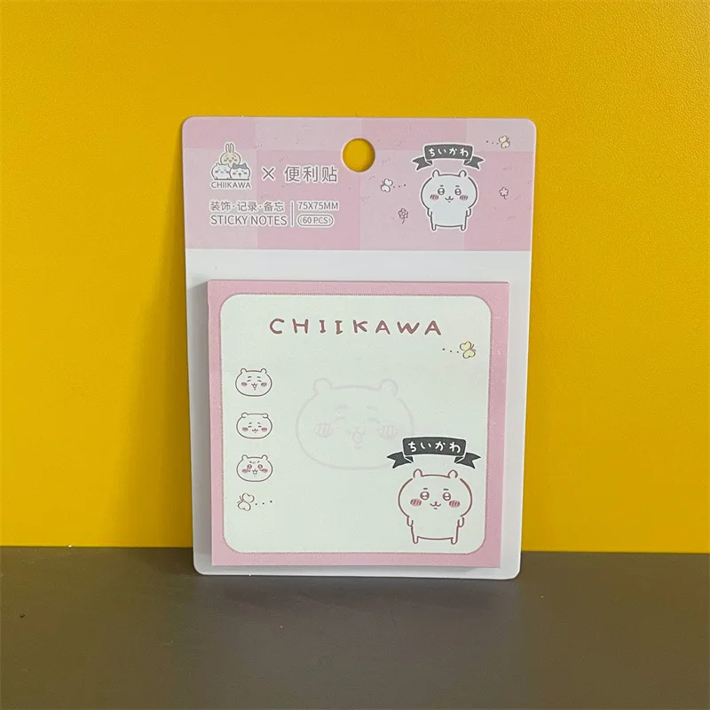 Chiikawas Kawaii Cartoon Sticky Note Thick Message Paper Notepad Decorative Stickers School Supplies Cute Girl Christmas Gift