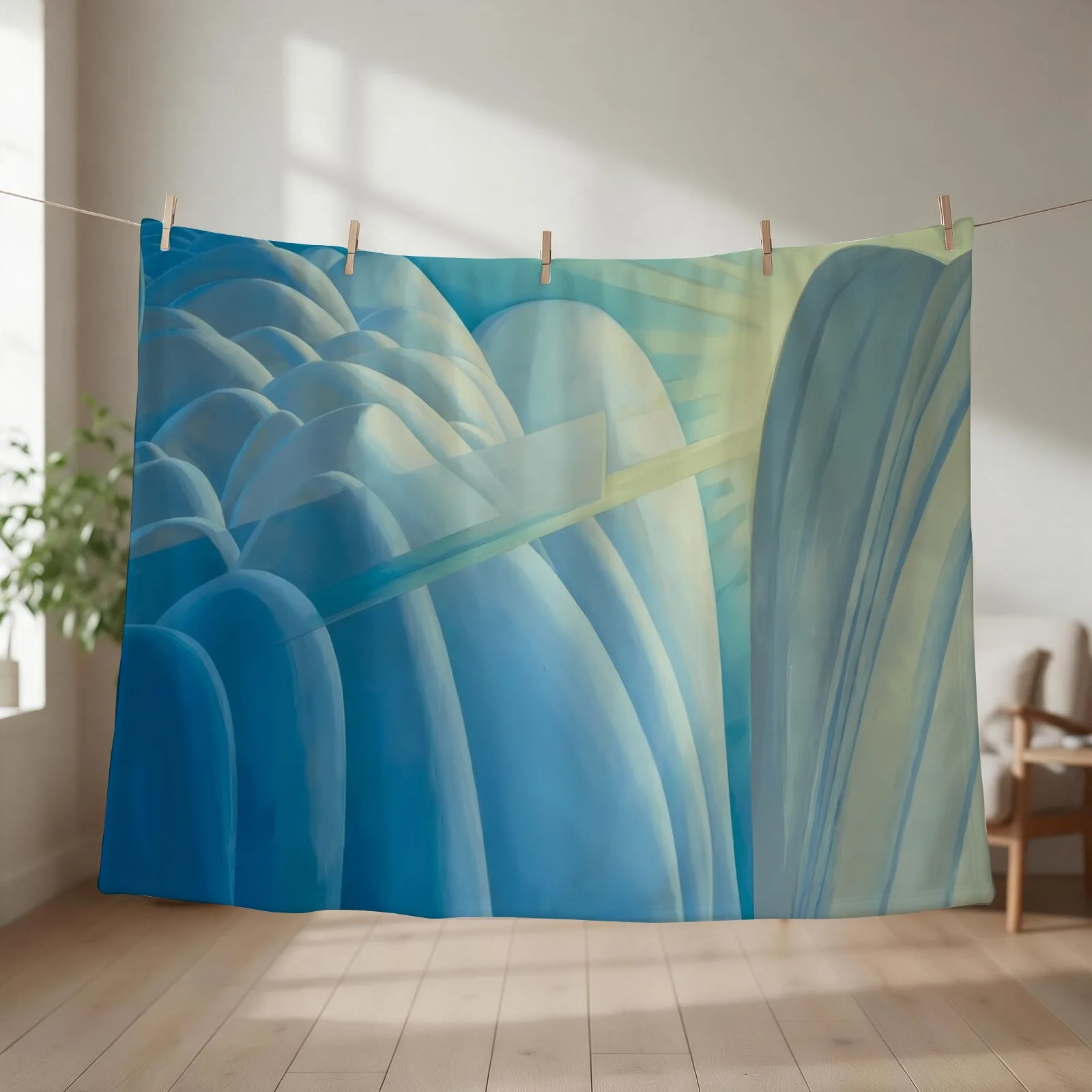 A Fantasy by Lawren Harris Throw Blanket couch cozy soft plush fuzzy picnic outdoor blanket