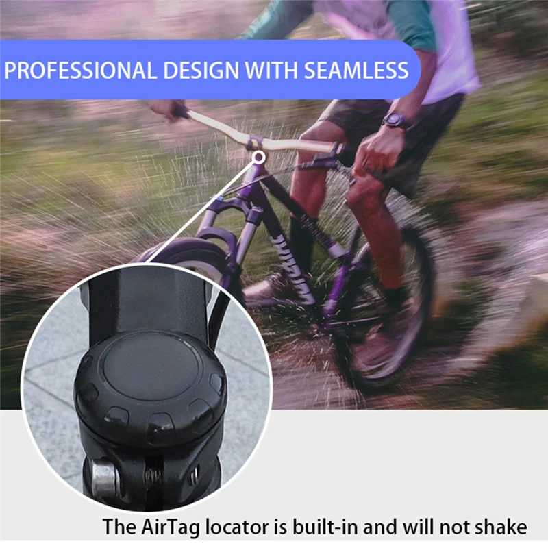 XFDZ-Bicycle Tracker Mount Bracket Anti-Theft Bike Headset Top Cap Waterproof Protective Case Accessories For Airtag