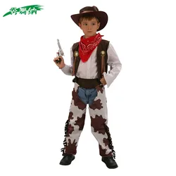 Children's Western Male Cowboy Cosplay Costumes Halloween Masquerade Role-playing Performance Clothes