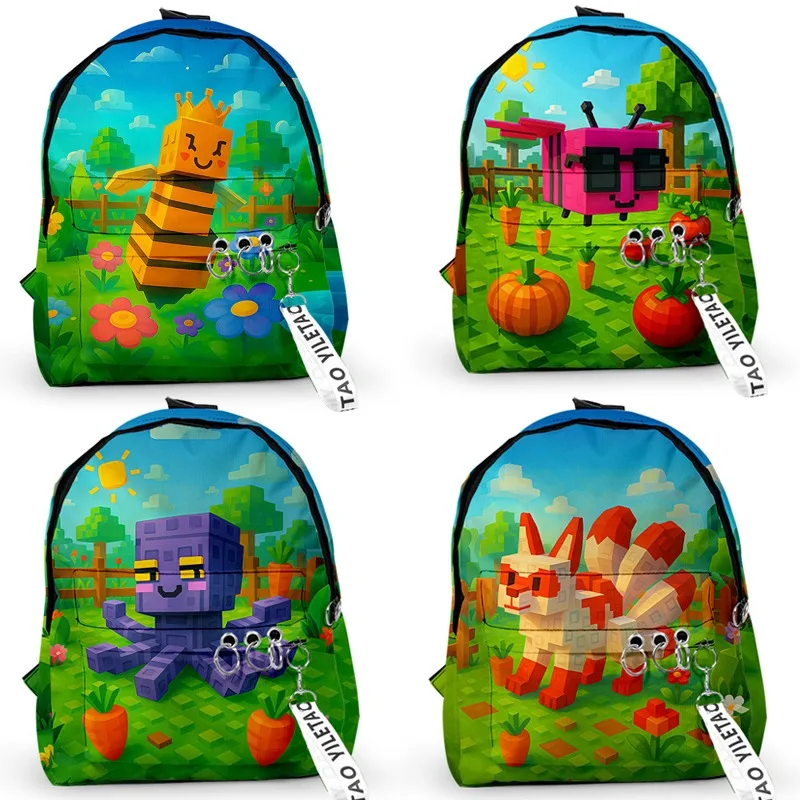 

Game Roblox Grow A Garden Creative Cartoon Backpacks Shoulder Bag Pencil Case Pupil Large Capacity School Bags for Boy Girl Gift