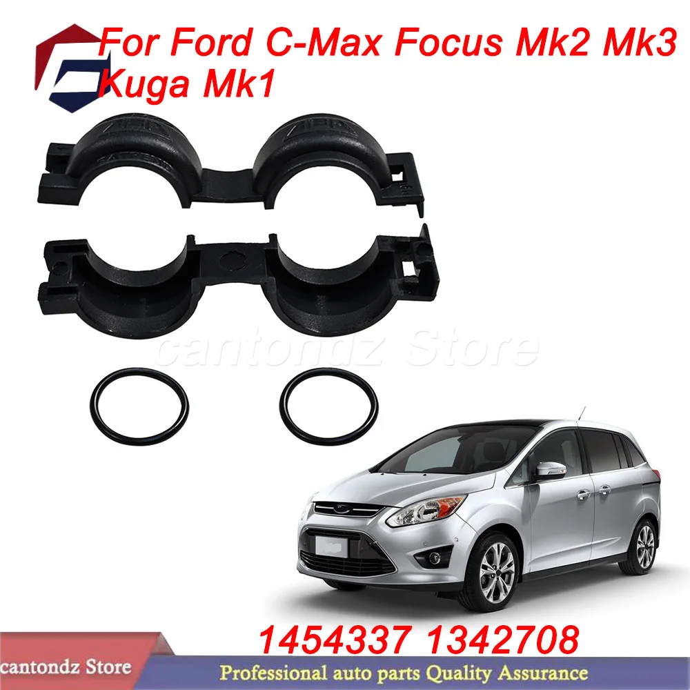 1454337 1342708 For Ford C-Max Focus Mk2 Mk3 Kuga Mk1 New Heater Matrix Core Pipe Seals and Clips Black Car Accessory