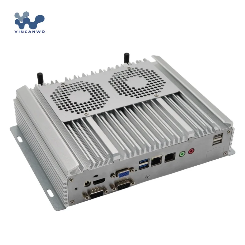 9-36V Wide Voltage Industrial Computer Windows 11 Mini Box Fan with  I3 4160T Embedded mini box Industrial Embedded PC