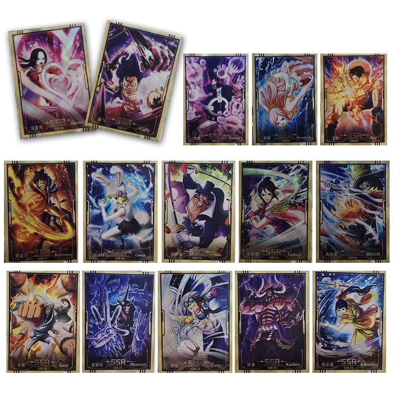 Anime Hallucination One Piece Monkey D. Luffy Brook Boa Hancock Portgas D Ace Kozuki Oden Ssr Card New Boys Birthday Gift