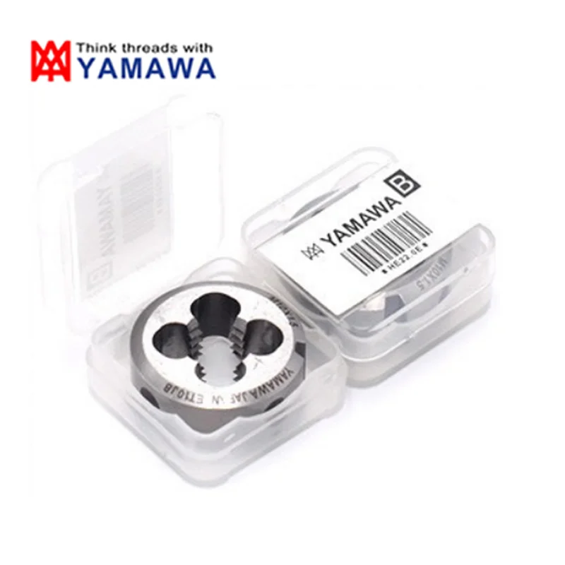 1PCS YAMAWA HSSE Fixed Non-adjustable Round Die M0.8M2M2.5 M3M4 M5M6M8M10 M12 M14M16X0.4 0.5 0.8 1.25 1.75 Screw Threading  Dies