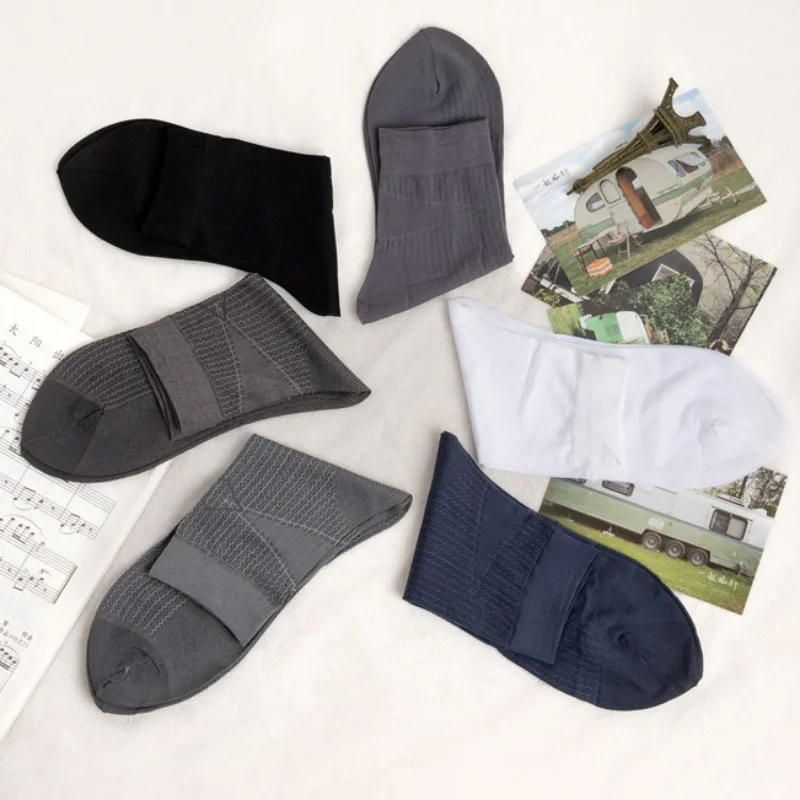 

Business Wave Pattern Silky Cotton Socks for Men Designer Socks Daily and Casual Wear High Quality New Arrivals 6 Pairs