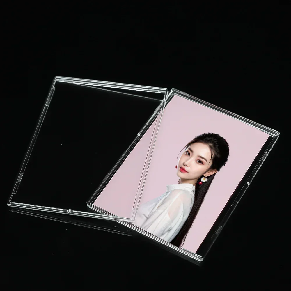 Acrylic Transparent Card Sleeves Frames Cards Protective Case Frame Display Stand Photo for Sports Kpop Idol Photo Holder Set