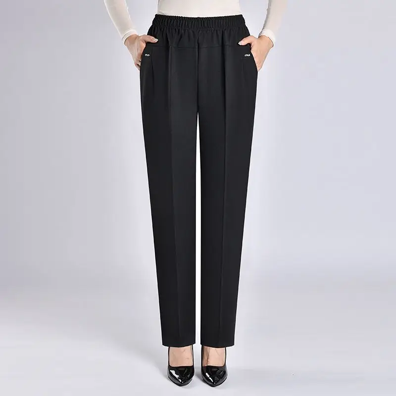 

Women 2023 New Spring Autumn Korean Long Straight Pants Office Lady Fashion Casual High Waist Long Troussers Clothes A19