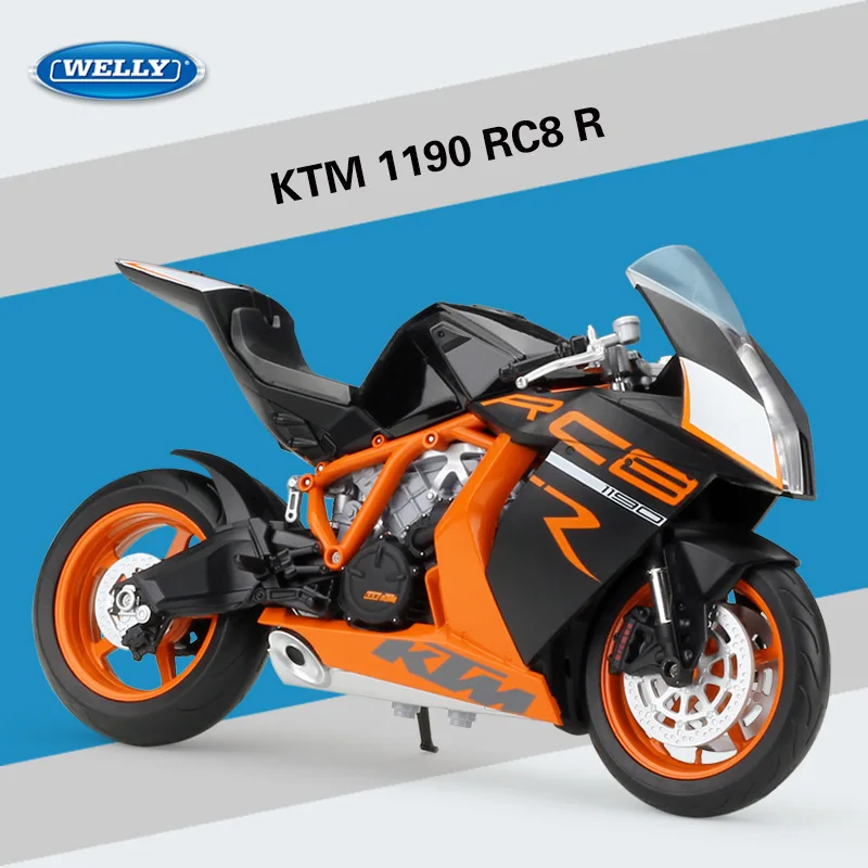 

WELLY 1:10 KTM 1190 RC8 R Model Car Simulation Alloy Metal Toy Motorcycle Children's Toy Gift Collection Model Toy