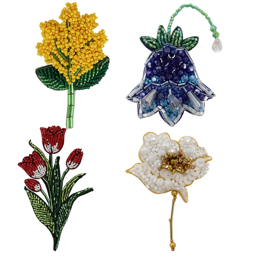 Art Craft Hat - Toppe Floreali Lily, Applicazioni Floreali Ricamate