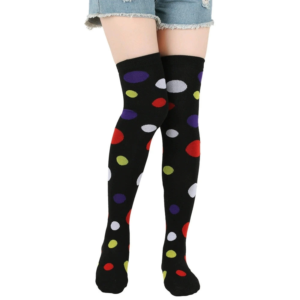 Große gepunktete Strümpfe für Damen, über Knie, hohe lange Socken, bunter Kuh-Druck, Anime-Performance, Cosplay-Requisiten, Party, Festival, Geschenke – Detail 19