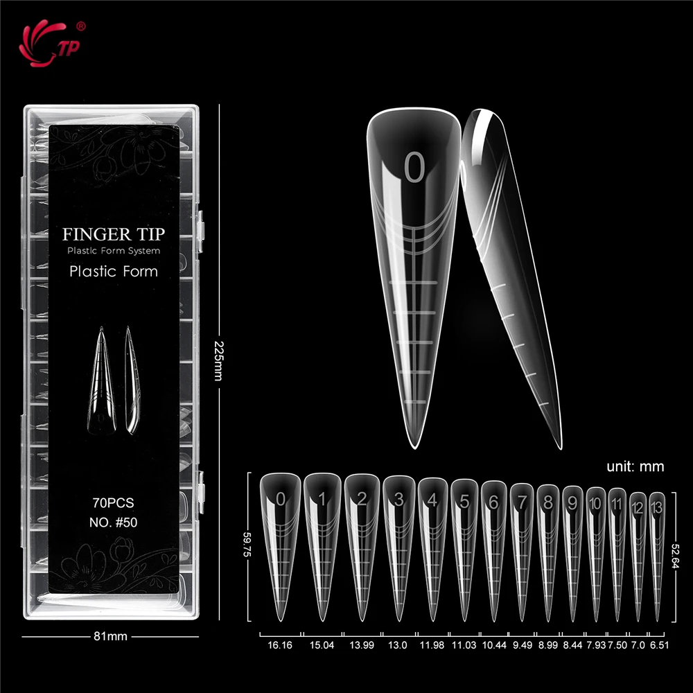 TP 70 stücke/140 stücke Klar Nagel Dual Form Volle Abdeckung Nagel Verlängerung System Schnelle Gebäude Gel Formen falsche Nagel Spitze Maniküre Werkzeuge