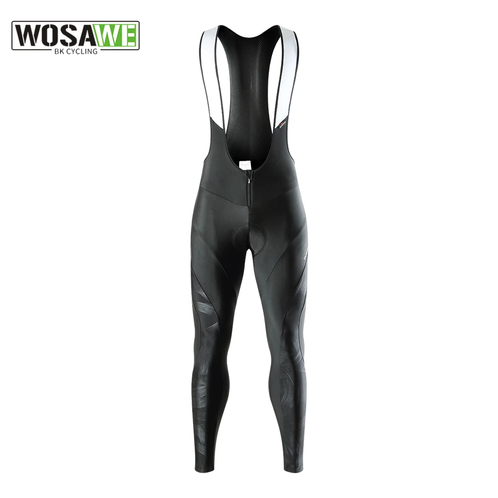 WOSAWE Breathable Cycling Bib Pants Autumn Mountain Bike Downhill Pant Pro Team Gel Padded MTB Bike Tights