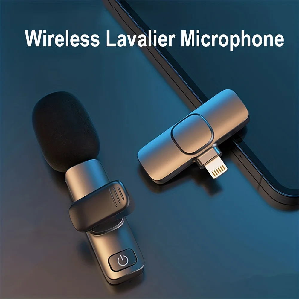 Professional Wireless Lavalier Microphone for iPhone iPad Laptop Android Live Gaming Video Recording Interview Business Mic