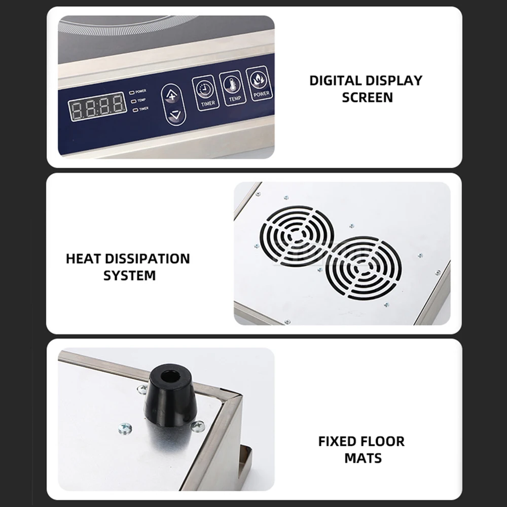 Intelligent Kitchen Cooker 3500W Stir Frying Induction Cooker Touch Soup Cooking Constant Temperature Cooktop