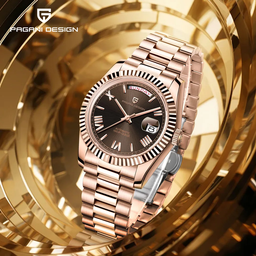 2026 New PAGANI DESIGN Watches Luxury Rose Gold Waterproof Mechanical Watch For Men Automatic Stainless Steel AR Sapphire  Watch