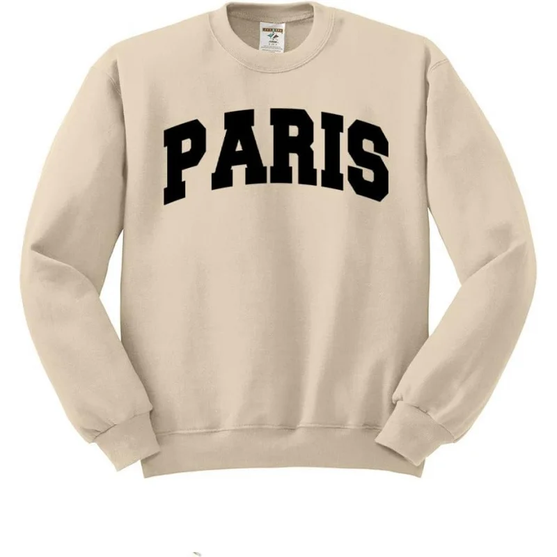 Men's and Women's Paris Casual Fashion Loose Paris Academy Style Sportswear Long Sleeve Top