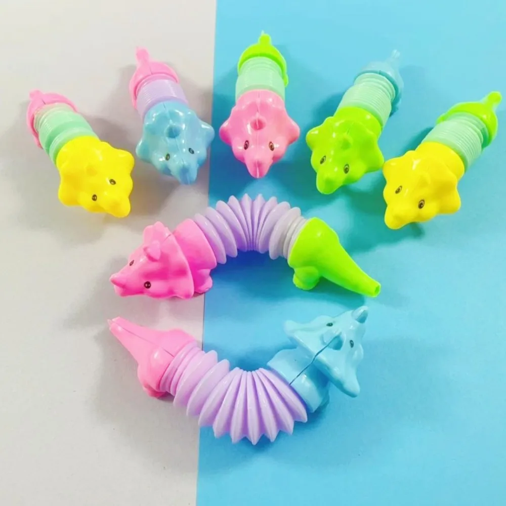 12/30Pcs Telescopic Tube Transformation Dinosaur Stress Relief Toy Kids Birthday Party Wedding Guest Gift Pinata Carnival Prizes