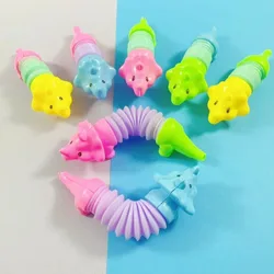 12/30Pcs Telescopic Tube Transformation Dinosaur Stress Relief Toy Kids Birthday Party Wedding Guest Gift Pinata Carnival Prizes