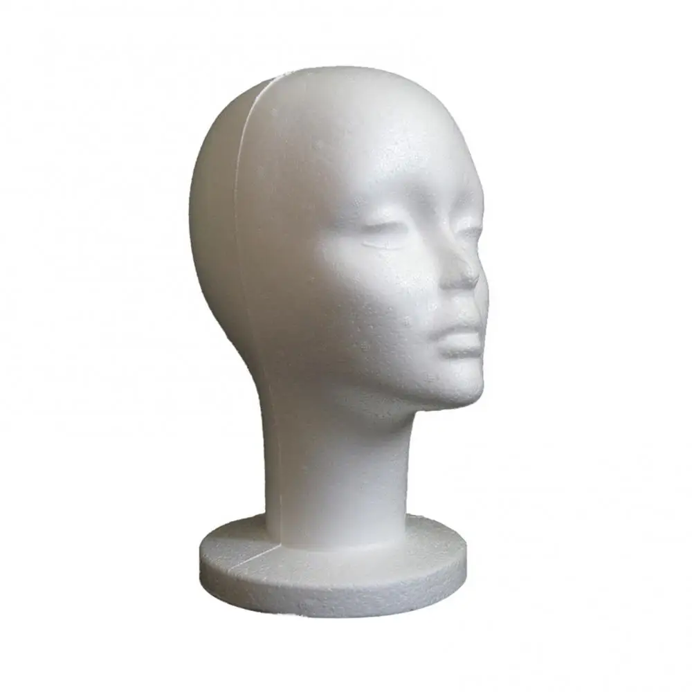 54*31cm Fashion Female White Foam Mannequin Hat Cap Wig Women Head Display Holder Model