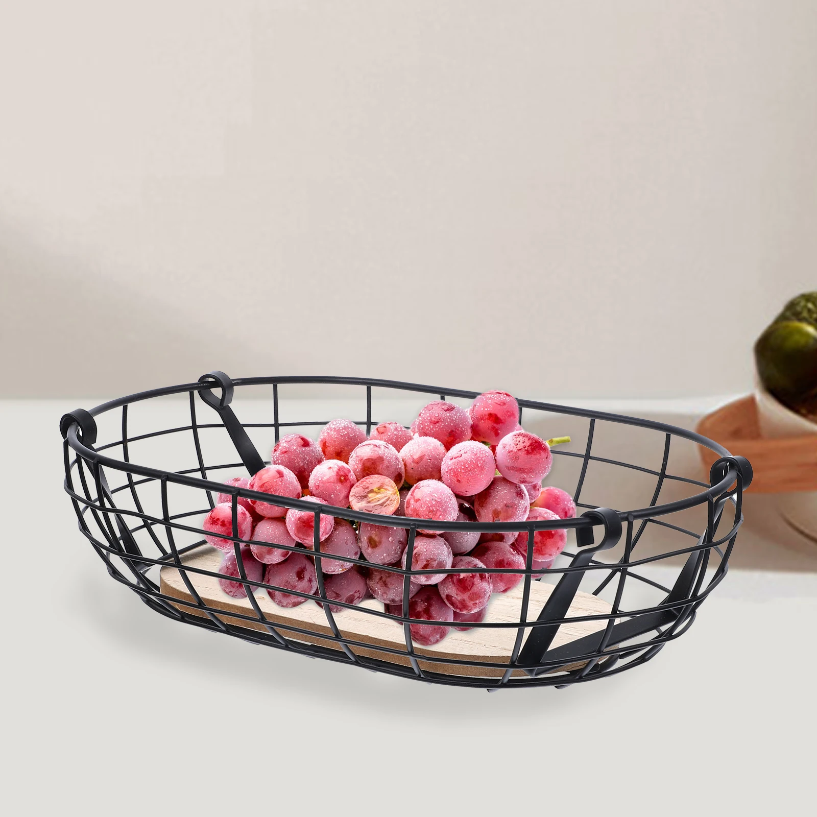 

Storage Basket Multi functional Wire Holders Fruit Container Snack Basket Home Kitchen Living Room Practical Lightweight