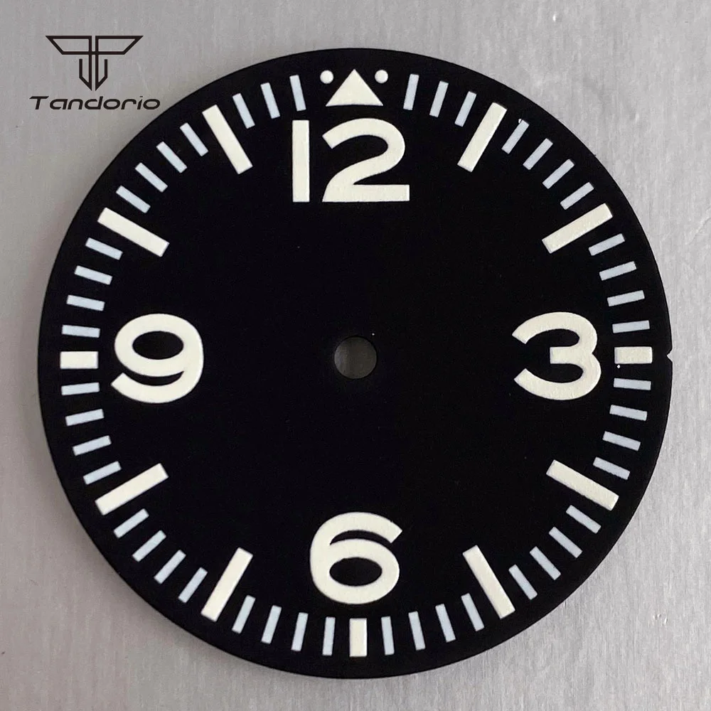 29mm Flieger Style Watch Dial with Hands Set Luminous Fit NH35 NH36 NH38 Miyota8215 8205 PT5000 ETA2824 Pilot Wristwatch Face