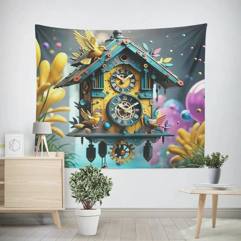 

SZQ11Modern Geometry Abstract Tapestry Wall Hanging Future Technology Mechanical Art Living Room Bedroom Decorative Wall Clo0Ty$