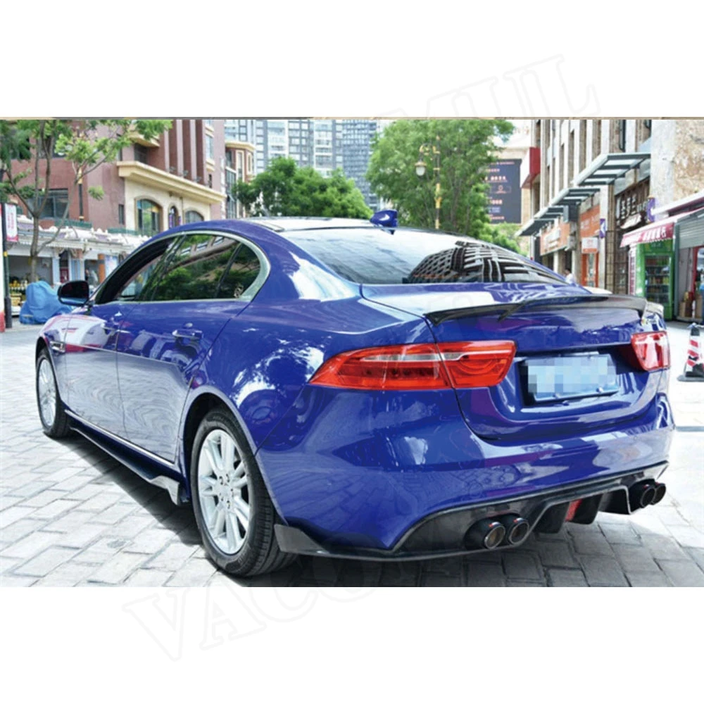 VACOMUL ألياف الكربون شفة خلفية سبويلر الناشر يناسب جاكوار XE 2015 2016 2017 2018 مع مصباح ليد الوفير