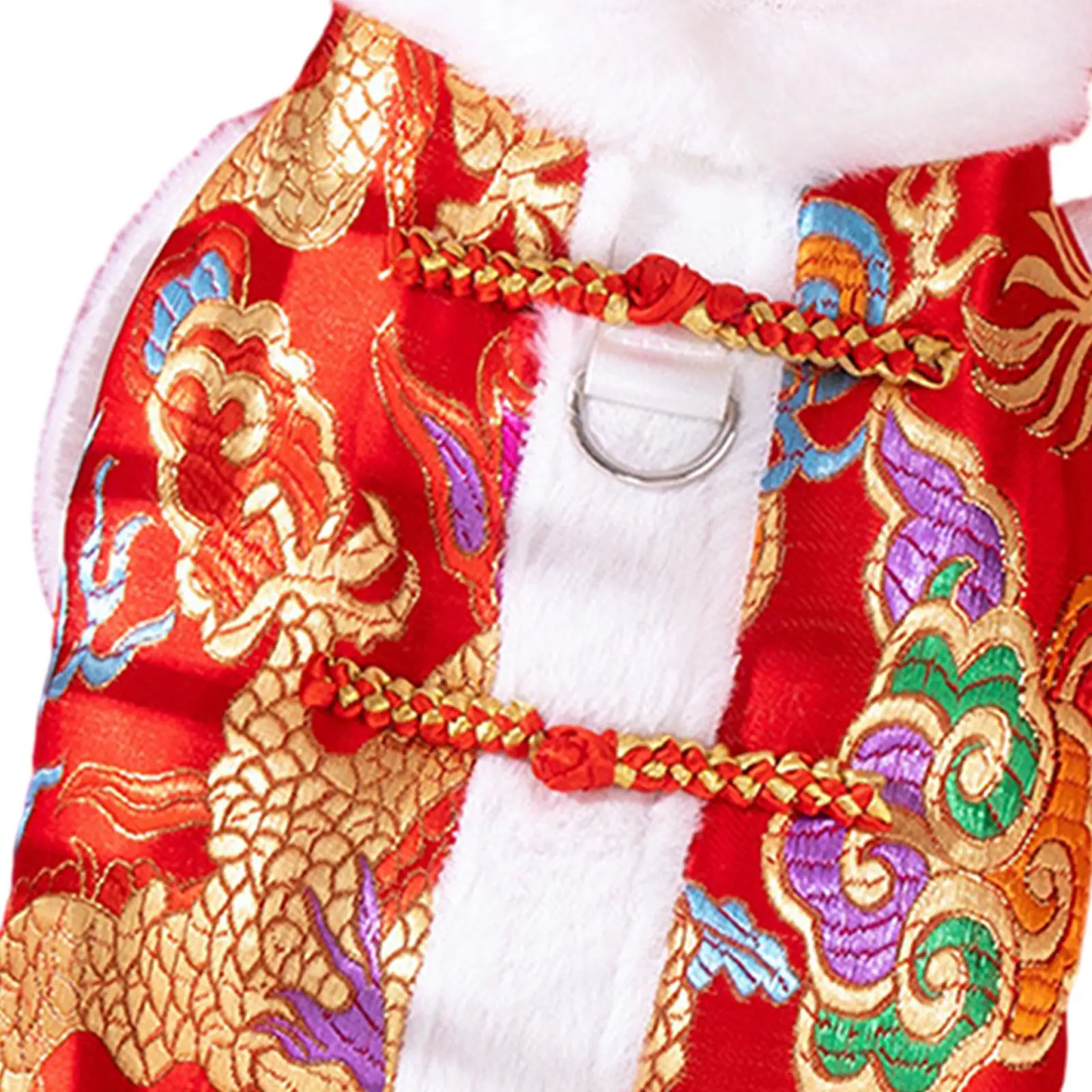 Chinese New Year Dog Costume Exquisite Apparel New Year Dog Dragon Robe Costume Cat Dog Clothes for Puppy Small Medium Dogs Cats