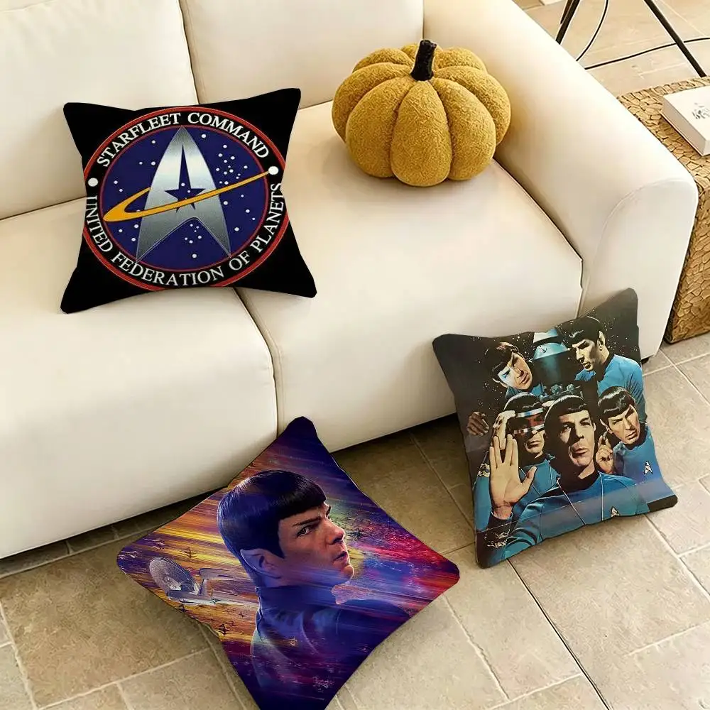 

Star Trek-K Spock Space-E Pillow Case Square Double-Sided Sofa Cushion Cover Bedroom Bedside Pillow Gift