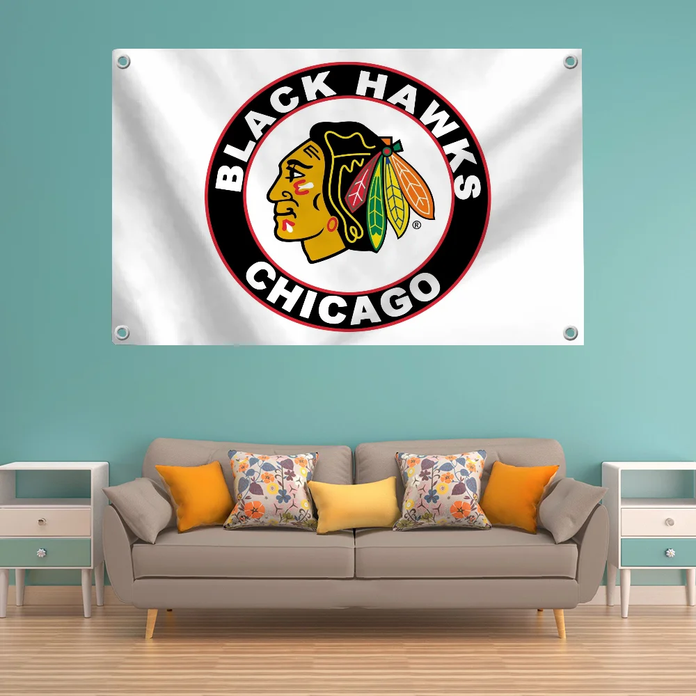 Puck Flag Pride Flag Flag to Hang Flags for Rooms Banner Chicago B-blackhawks Room Decor Y2k Decorative Flags and Banners Funny