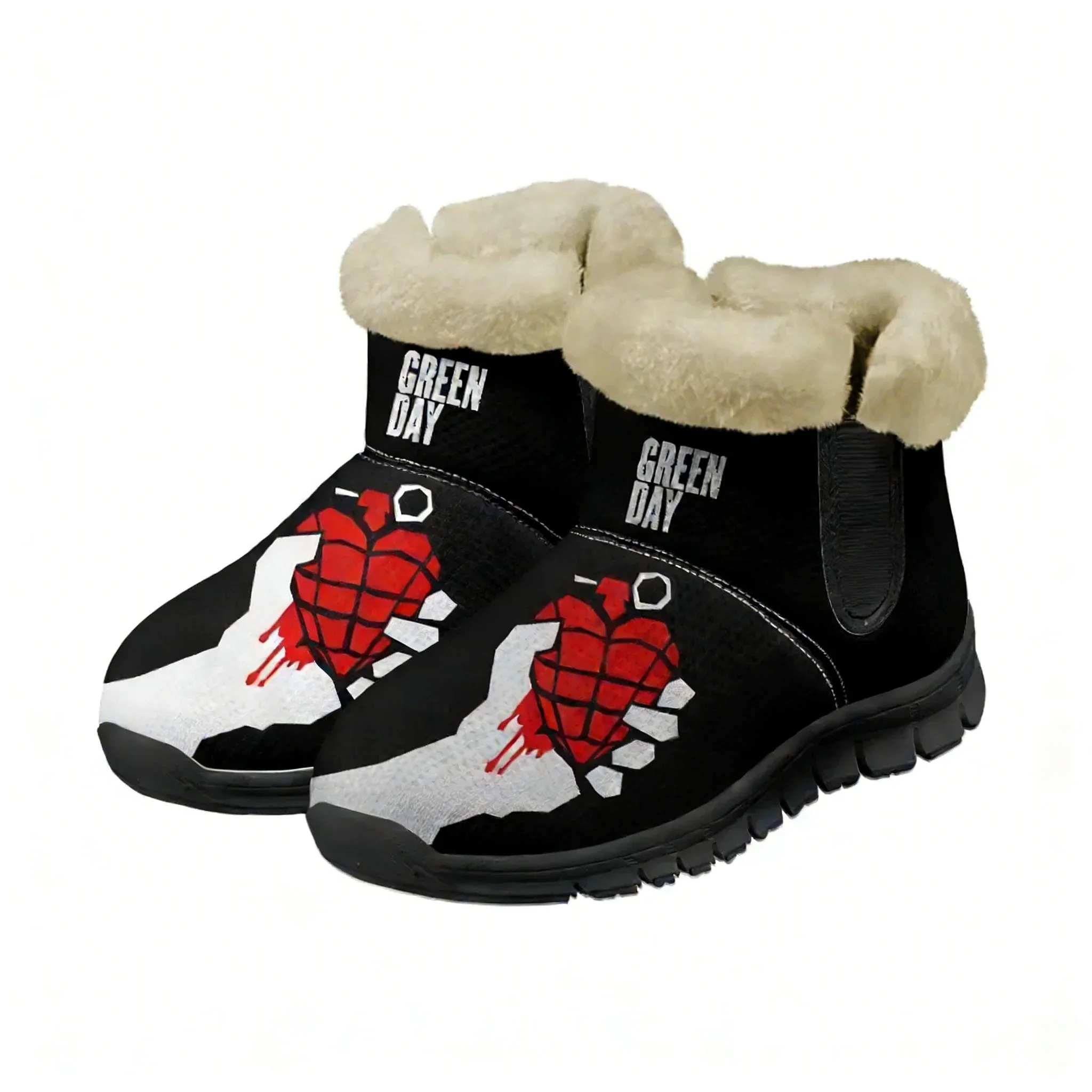

Зимние ботинки Green Day: теплые кроссовки для мужчин, женщин и подростков, высококачественная модная повседневная легкая обувь, спортивные кроссовки на заказ