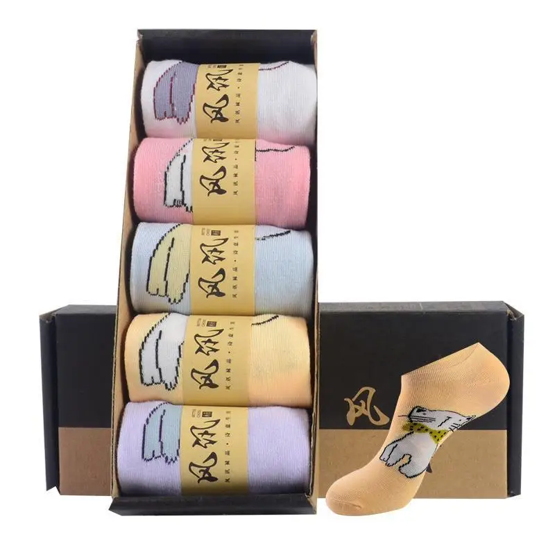 

Summer Boxed ex Boat Sos Casual Breathable Mid-Calf Sos for Men And Women Home Comfortable Cotton Sos