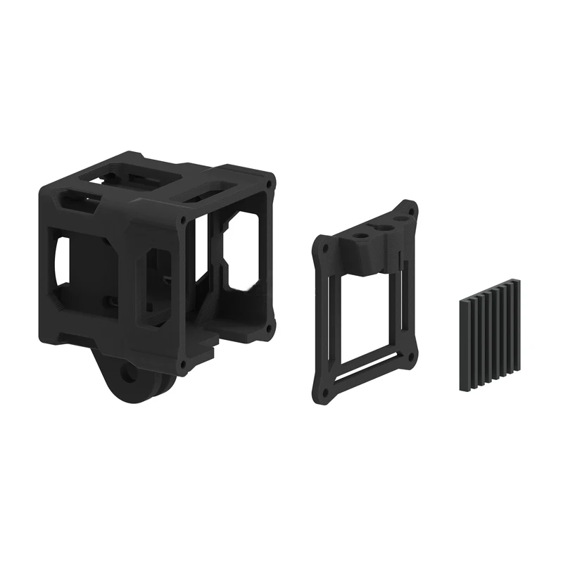 1Set For DJI O4 Pro Camera Mount Integrated Quick-release Kit with Aluminum Alloy Heat Sink TPU/PETG 3D Printed Modified Parts