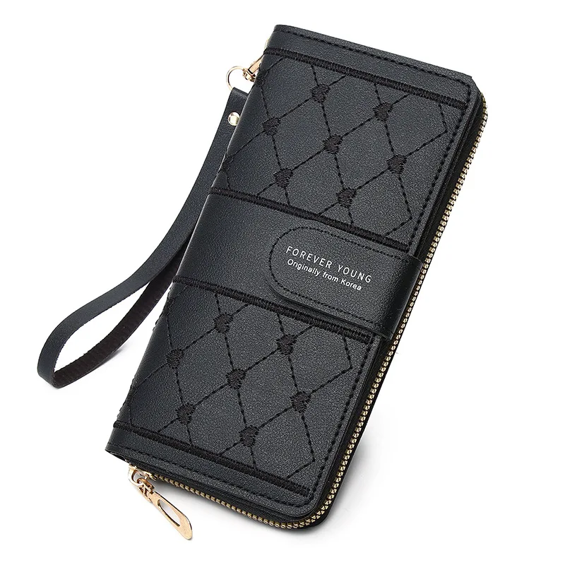 High Quality Women Wallet Anti-theft Leather Wallets For Woman Long Zipper Large Ladies Clutch Bag Female Purse Card Holder