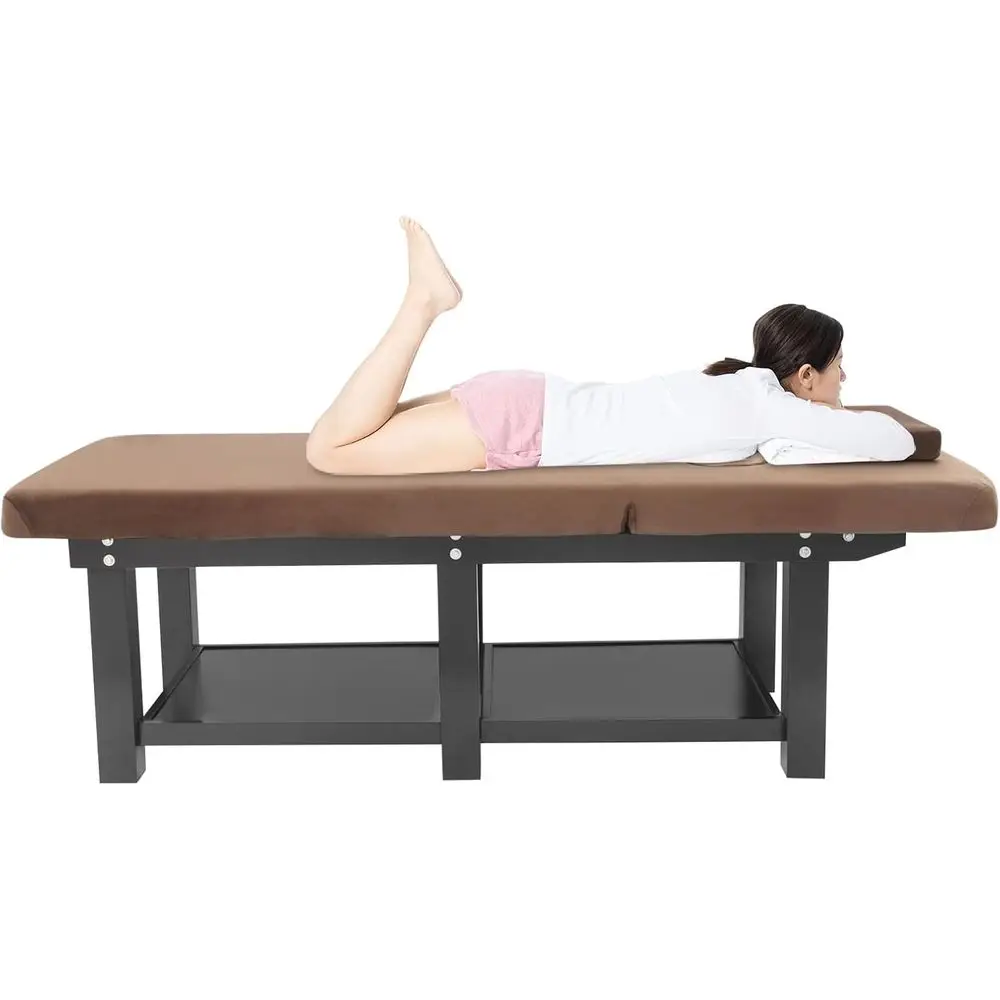 

6-Leg Adjustable Massage Table - Velvet, Black & Brown Options for Spa and Physical Therapy