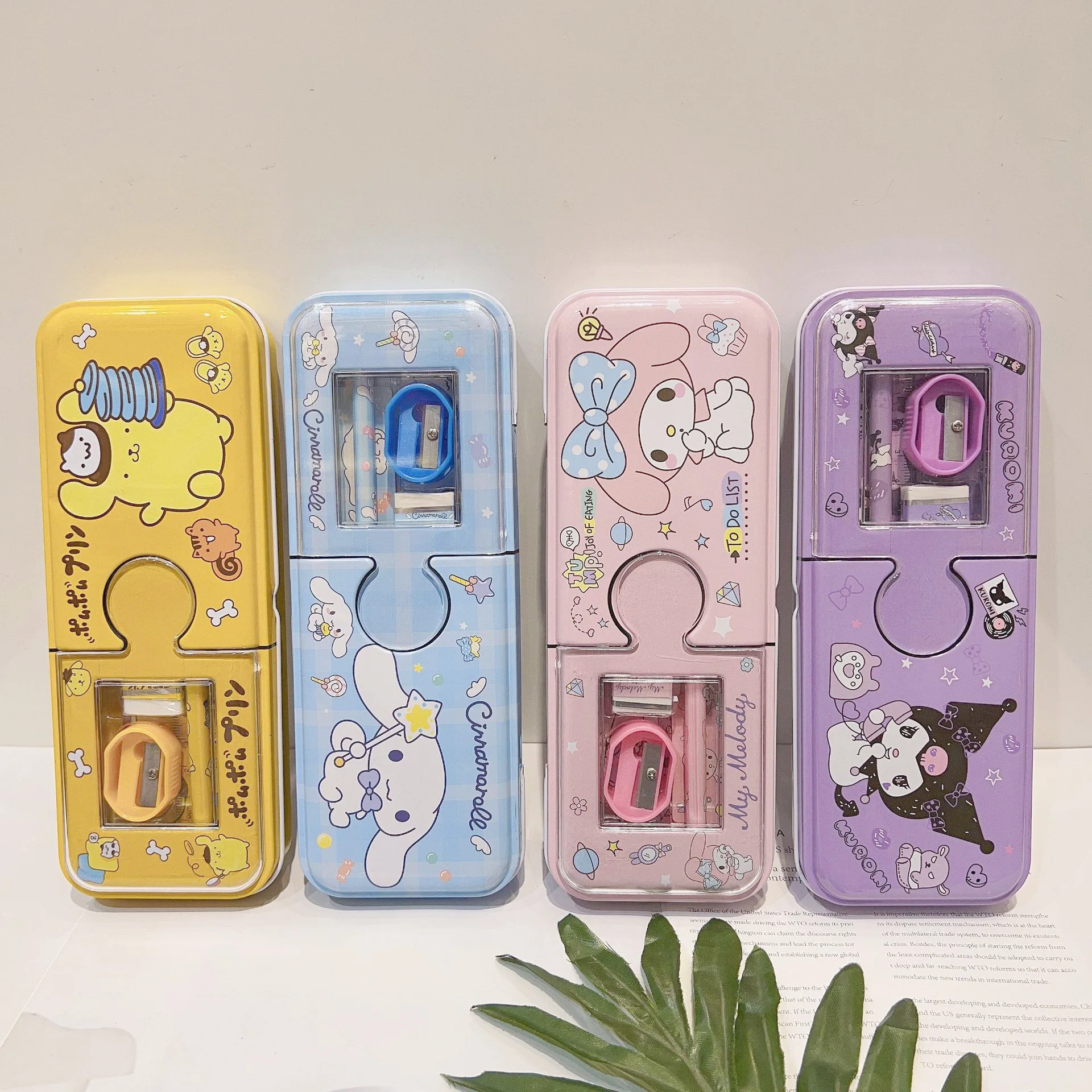 

Sanrio Kawaii My Melody Pen Case Kuromi Cinnamoroll Anime Cartoon Sweet Fashion Exquisite Students Pencil Eraser Stationery Box