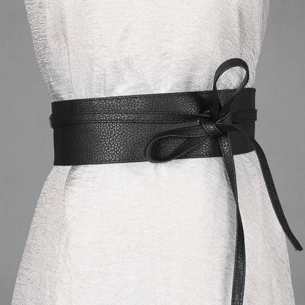 Cintura in pelle slim fit con fiocco di lusso Abito da donna Cummerbands Cintura larga con corsetto