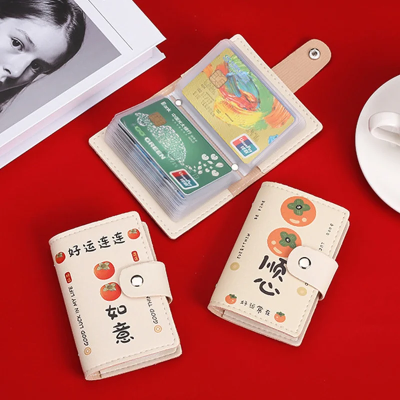 Cute Cartoon Card Holder Multi Slots Portable ID Card Wallet Mini Student Card Storage Case