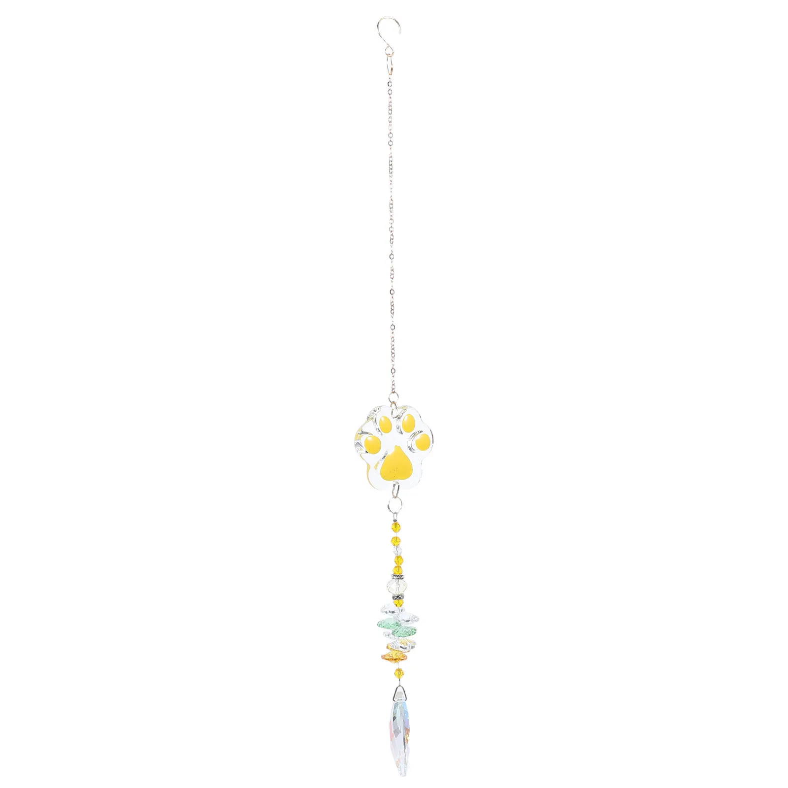 Cat Paw Crystal Pendant Pet Memorial Wind Chime Rainbow Prism Memorial Ornament Hanging Window Decoration Rainbow Maker